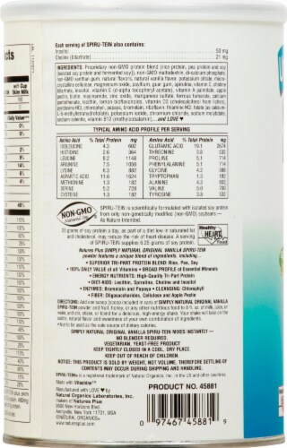 Natures Plus Spiru-Tein Vanilla Shake Perspective: left