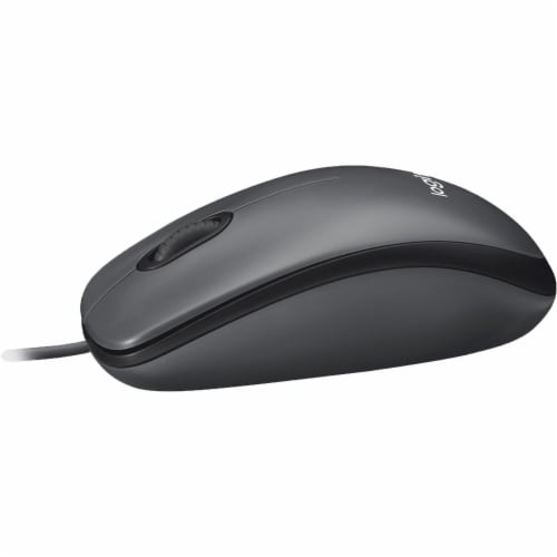 Logitech Corded Optical Mouse USB - Black Perspective: left