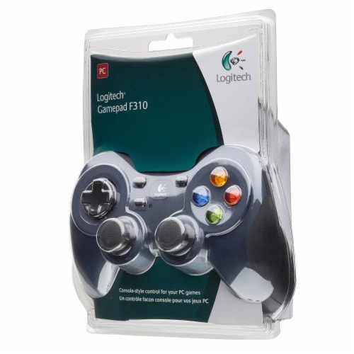 Logitech F310 Gamepad Controller - Dark Blue/Black Perspective: left