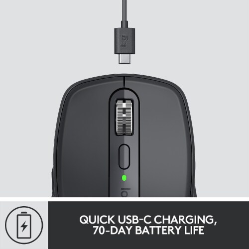 Logitech MX Anywhere 3 910-005987 Wireless Laser Mouse Black Perspective: left