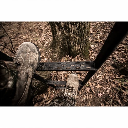 Hawk Big Denali 18 Foot Durable Steel 2 Man Hunting Game Deer Ladder Tree Stand Perspective: left
