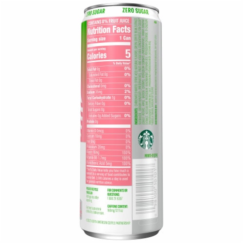 Starbucks Iced Energy Zero Sugar Sparkling Energy Drink Watermelon Twist Perspective: left