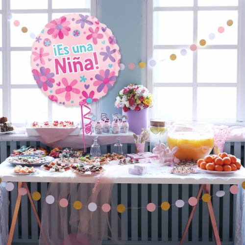 ES UNA NIÑA! Helium Filled Balloon Perspective: left