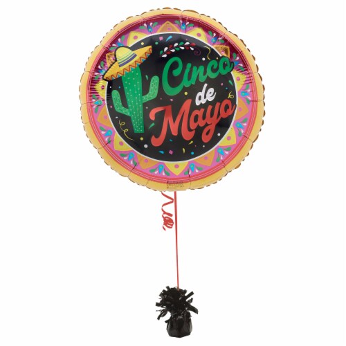 Cinco De Mayo Helium Filled Balloon Perspective: left