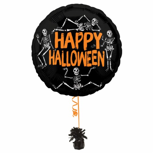 Happy Halloween Helium Filled Balloon Perspective: left