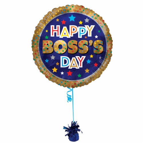 Happy Boss's Day Helium Filled Balloon Perspective: left