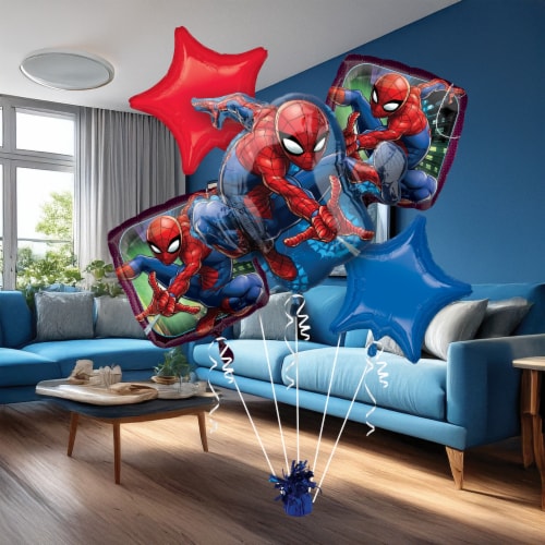 Spiderman Helium Filled Balloon Bouquet Perspective: left