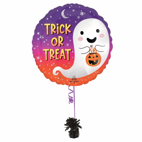 Trick or Treat Helium Filled Balloon Perspective: left