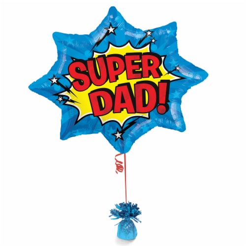 Super Dad Oversized Helium Filled Balloon Perspective: left