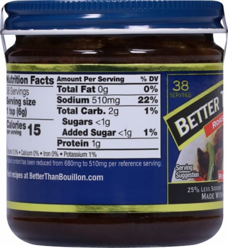 Better Than Bouillon Reduced Sodium Beef Base Perspective: left