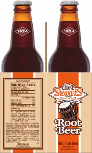 Stewart's Diet Root Beer Soda Perspective: left