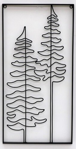 Crystal Art Gallery Metal Trees Wall Art Perspective: left