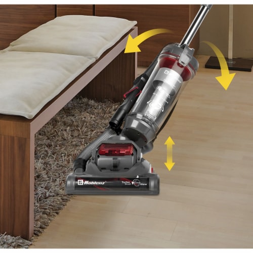 Koblenz RA53713 UMA-1200 Aria Bagless Upright Vacuum, Gray & Red Perspective: left