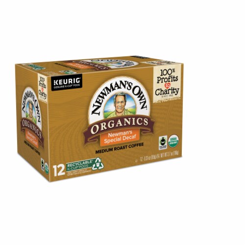 Newman's Own Decaf Newman's Special Blend Medium Roast Organic K-Cup Coffee Pods Perspective: left