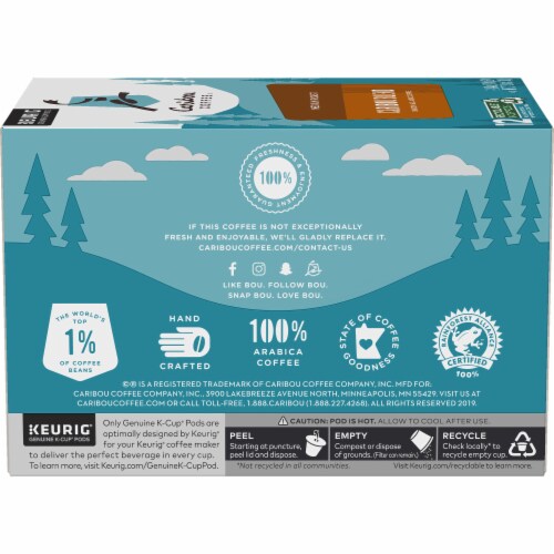 Caribou Coffee® Caribou Blend Medium Roast K-Cup Coffee Pods Perspective: left