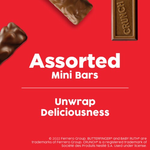 Butterfinger and Co. Bulk Mix of Mini Butterfinger CRUNCH and Baby Ruth Candy Bars Perspective: left