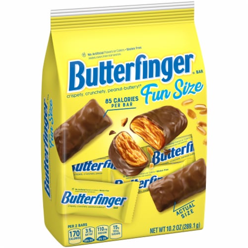 Butterfinger Fun Size Candy Bars Perspective: left