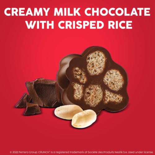 Buncha CRUNCH Milk Chocolate and Crisped Rice Candy Box Perspective: left