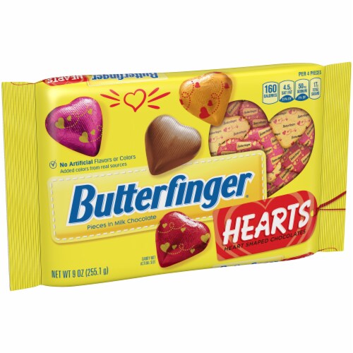Butterfinger Hearts Valentine Candy Perspective: left