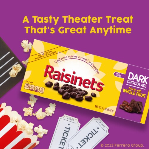 Raisinets Dark Chocolate Covered Raisins Perspective: left