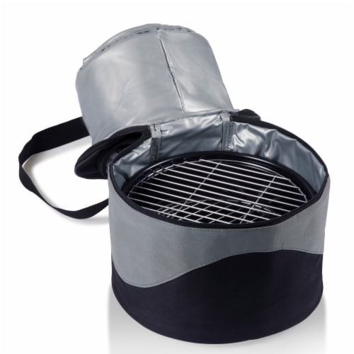 Picnic Time Caliente Portable Charcoal BBQ & Cooler Tote Perspective: left