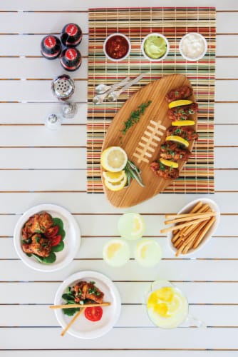 Touchdown! Football Cutting Board & Serving Tray, Bamboo Perspective: left