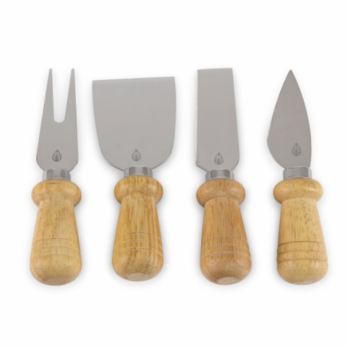 Picnic Time Mariner Cheese Board & Tools Set - Rubberwood Perspective: left