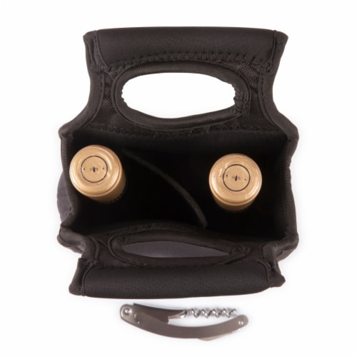 Samba Wine Carrier Tote, Black Perspective: left