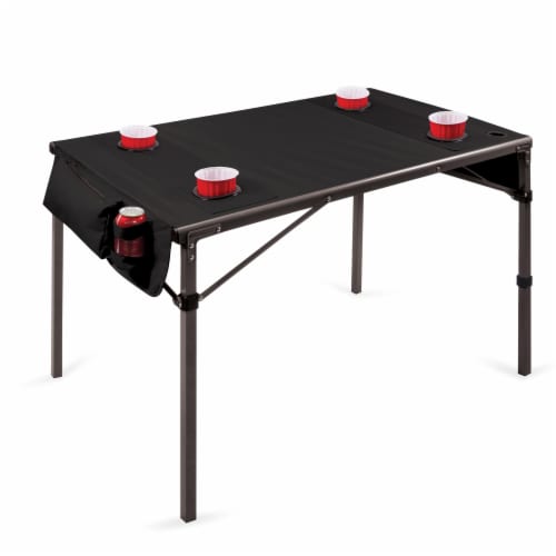 Travel Table Portable Folding Table, Black Perspective: left