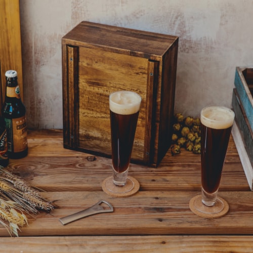 Pilsner Beer Glass Gift Set Perspective: left
