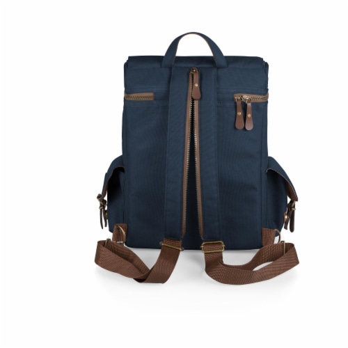 Moreno 3-Bottle Wine & Cheese Tote, Navy Blue Perspective: left