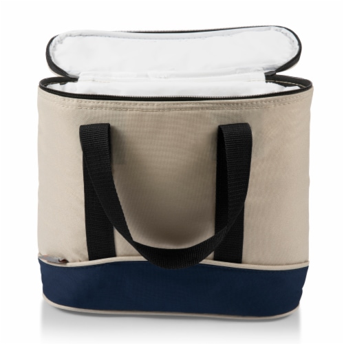 Outlander Folding Camp Chair with Cooler, Navy Blue Perspective: left