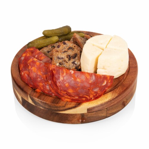 Acacia Brie Cheese Cutting Board & Tools Set, Acacia Wood Perspective: left