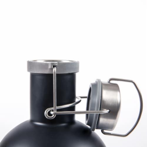 Stainless Steel 64 oz. Growler, Matte Black Perspective: left