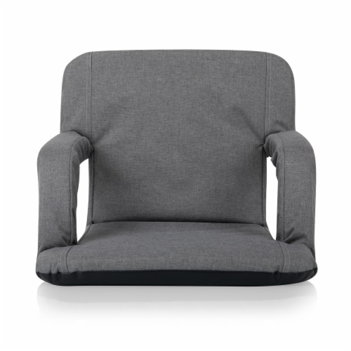 Ventura Portable Reclining Stadium Seat, Heathered Gray Perspective: left
