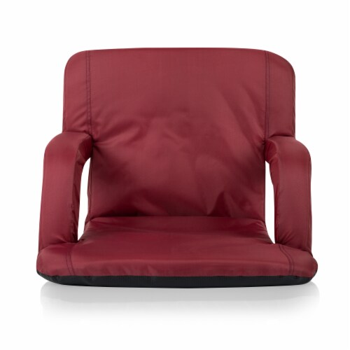Ventura Portable Reclining Stadium Seat, Burgundy Perspective: left