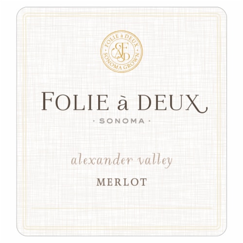 Folie a Deux Alexander Valley Merlot Red Wine Perspective: left