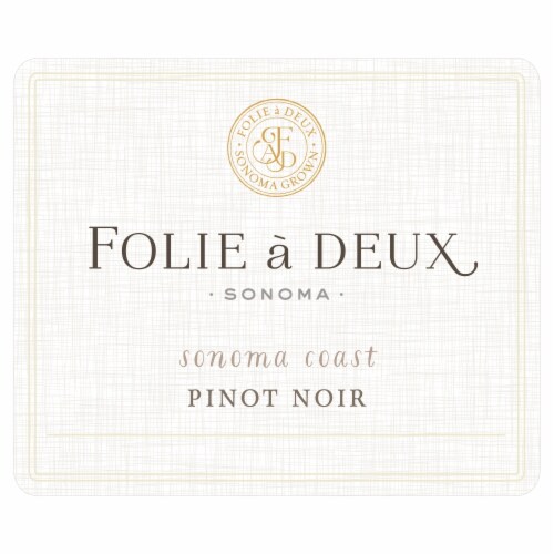 Folie a Deux Pinot Noir Red Wine Perspective: left