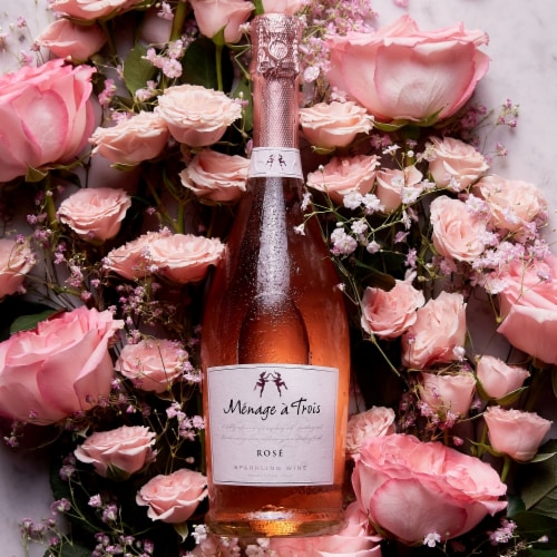 Menage a Trois Rose Sparkling Wine Perspective: left