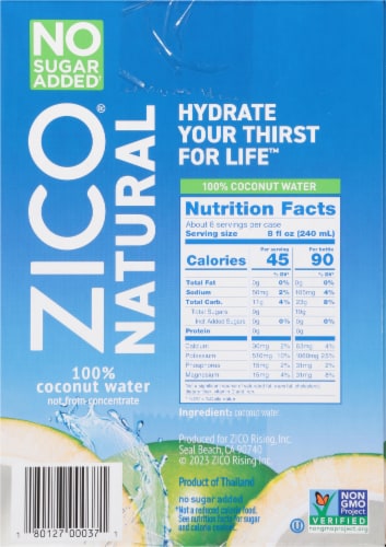 Zico® Natural 100% Coconut Water Perspective: left