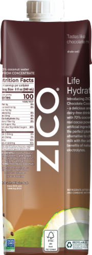 Zico® Chocolate Flavored Premium Coconut Water Perspective: left