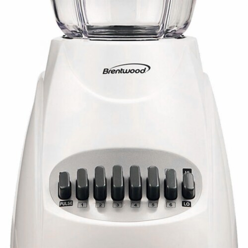 Brentwood 12-speed Blender With Plastic Jar - White Perspective: left