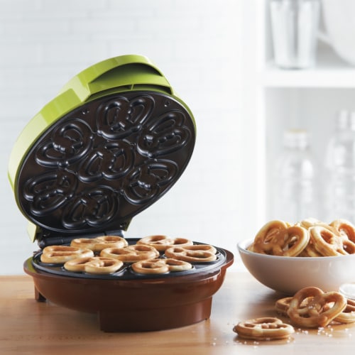 Nonstick Electric Food Maker (Mini Pretzel Maker) Perspective: left
