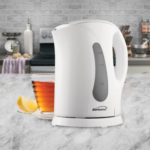 Brentwood® Cordless Electric Kettle - White Perspective: left