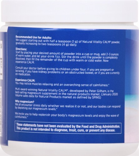 Natural Vitality Calm Orange Anti-Stress Drink Mix Perspective: left