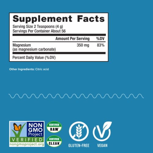 Natural Vitality CALM Unflavored Magnesium Supplement Drink Mix Perspective: left