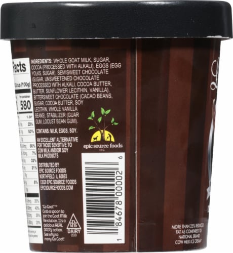Laloo's® Chocolate Goat Milk Ice Cream Perspective: left
