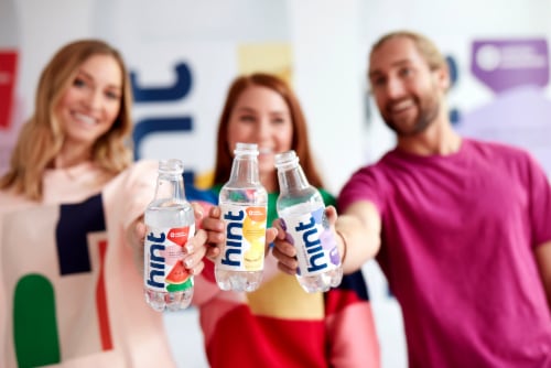 Hint® Raspberry Flavored Bottled Water Perspective: left