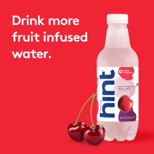 Hint® Cherry Flavored Bottled Water Perspective: left