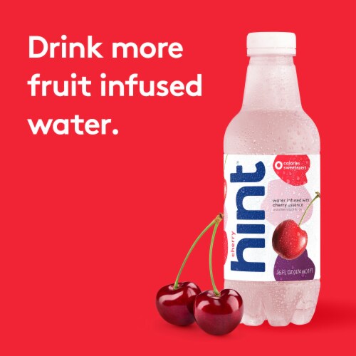 Hint® Cherry Flavored Bottled Water Perspective: left